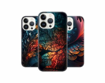 Colorful Phone Case Plants Cover for iPhone 15Pro, 14, 13, 12, 11, Google Pixel 8, 7A, 6A, Samsung Galaxy S24Ultra, S23fe, S22, A54, A34