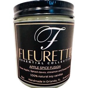 Apple Spice Fusion | Container Candle | Scented Candle Gift | 100% Natural Soy Candles | Hand Poured | Housewarming Gift