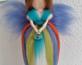 Magical felt fairy made of merino wool