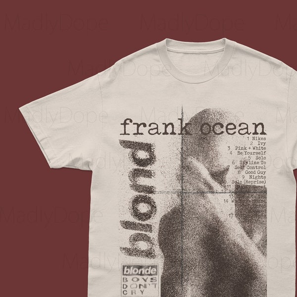 Frank Ocean T-shirt Rap Tee Blond Album Rap Music T-shirt 90s Inspired T-shirt