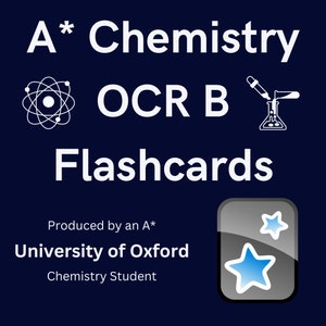 OCR B Salter&#39;s A-Level Chemistry 1000+ Flashcards A* - Digital, Anki made by a Student at the University of Oxford
