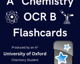 OCR B Salter's A-Level Chemistry 1000+ Flashcards A* - Digital, Anki made by a Student at the University of Oxford