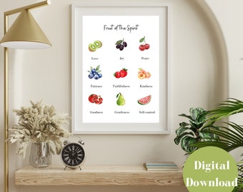 Fruits of the Spirit digital printable wall art