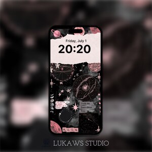 Sfondo del telefono / Valzer del cosmo / Una danza celeste / Ispirazione / Sfondo 2k / iOS e Android / Download istantaneo