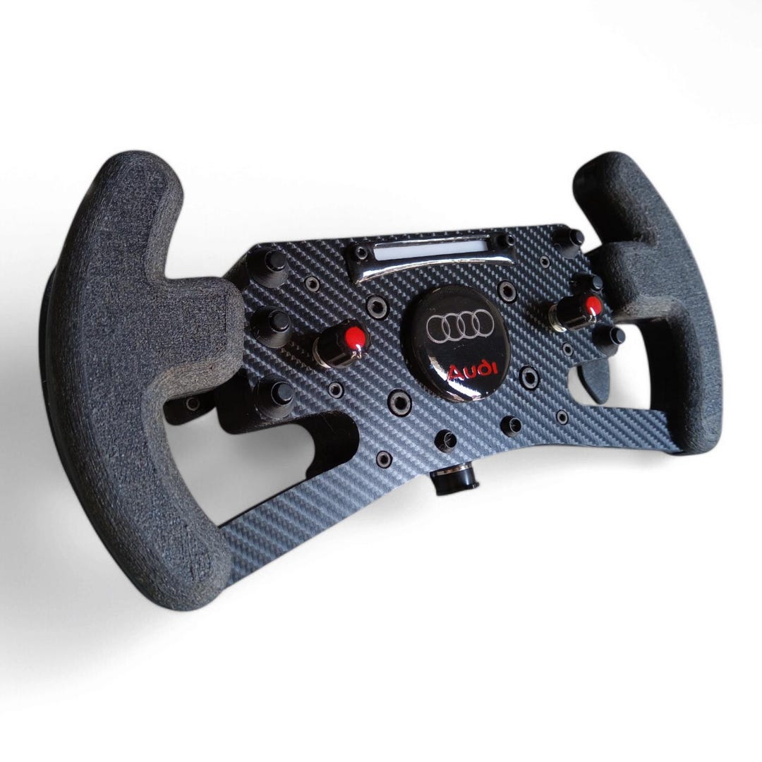 Dapper Racing Simart SDTM2 DTM Steering Wheel for Sim Racing. Soft Rubber Grips and ...