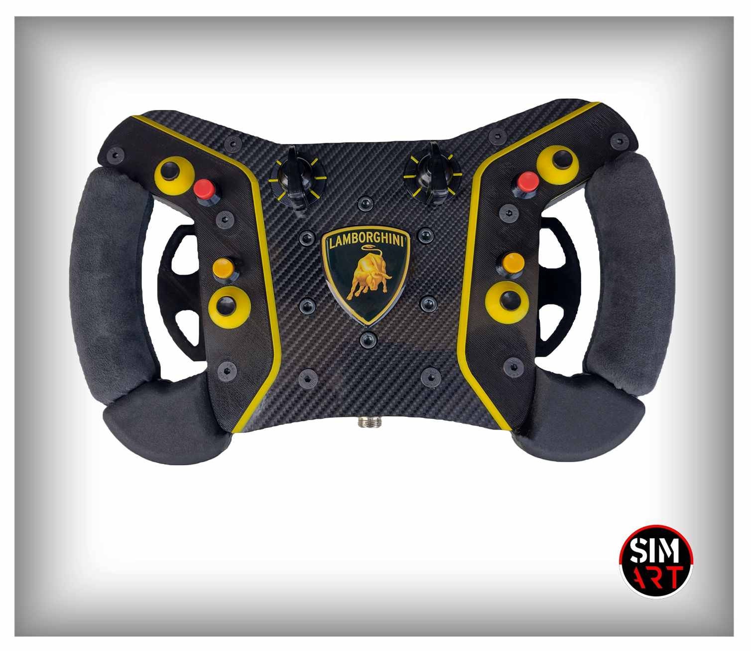 SimArt Edition GT4 steering wheel for Simracing. Genuine Alcantara cover.
