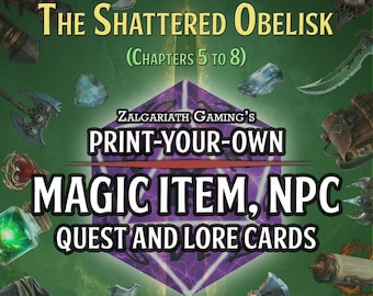Phandelver and Below: Shattered Obelisk DM Handouts (Chapters 5-8) (Printable Cards)