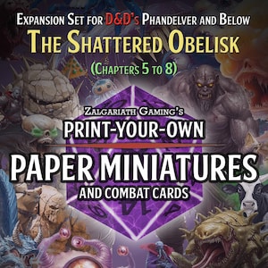 DnD Phandelver e Sotto: L'Obelisco Infranto Miniature di Carta Stampabili e Carte Creatura (Espansione Capitoli 5-8)