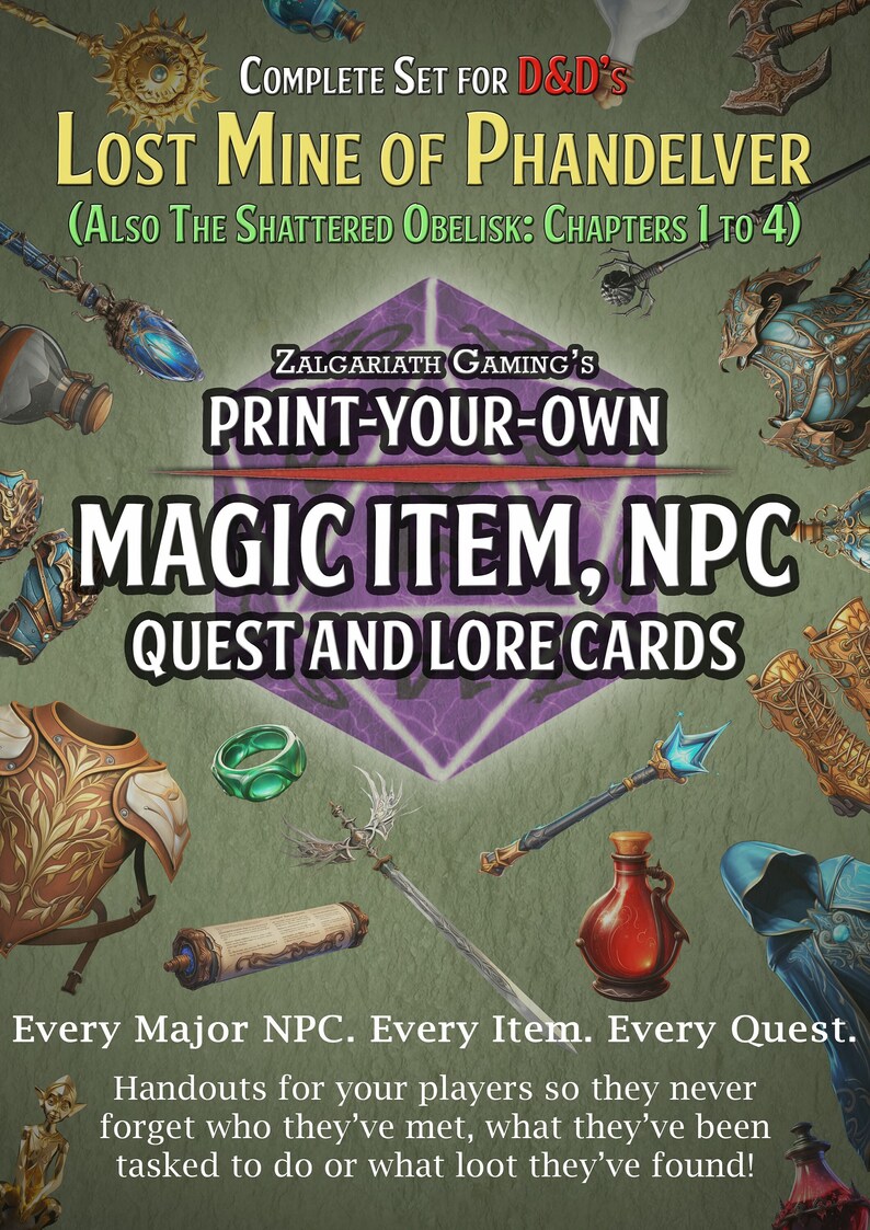 Dnd Lost Mine of Phandelver Printable DM Handouts Every Quest, NPC ...