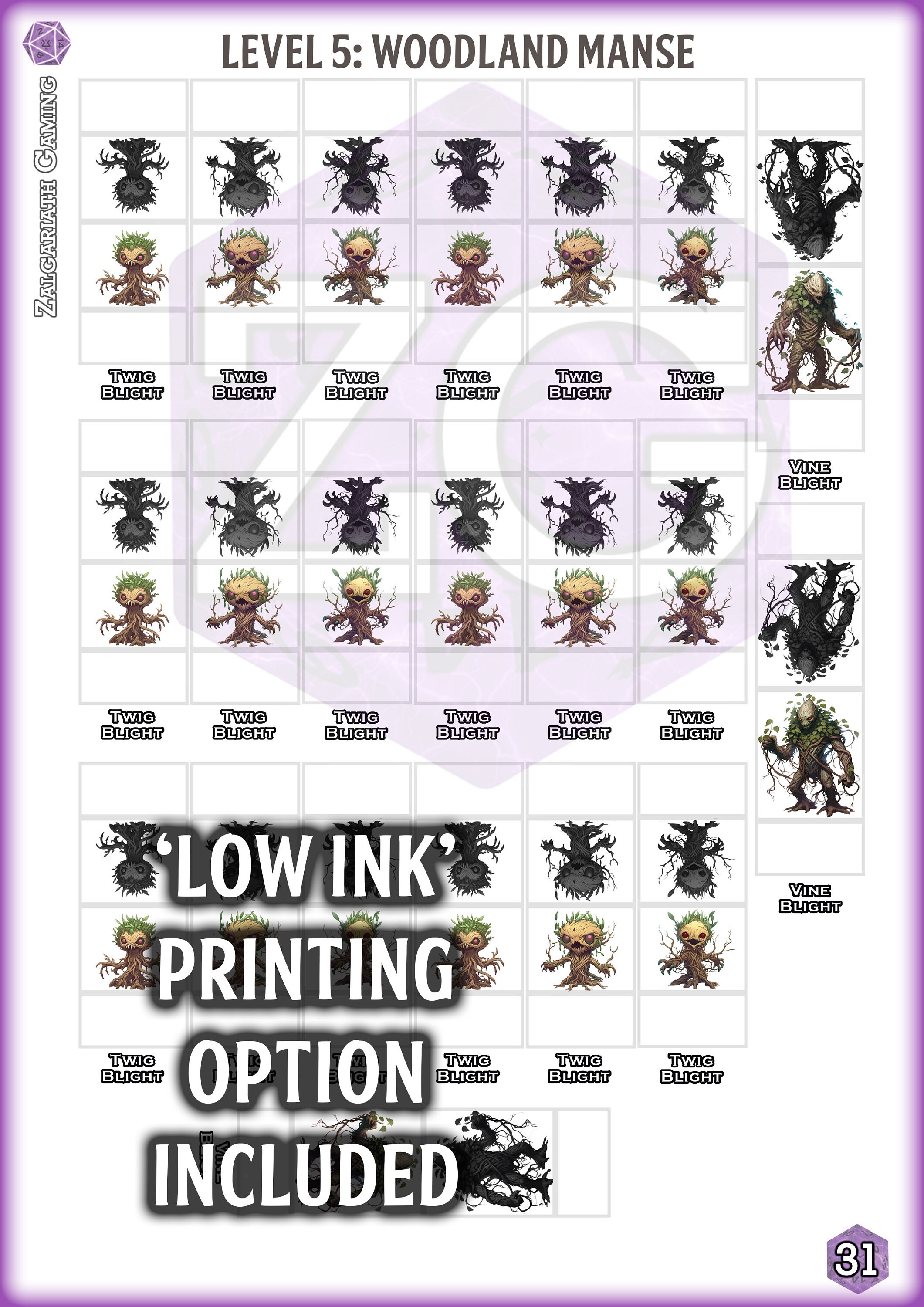 Dnd Dragon of Icespire Peak Printable Paper Minis and DM Card Super ...