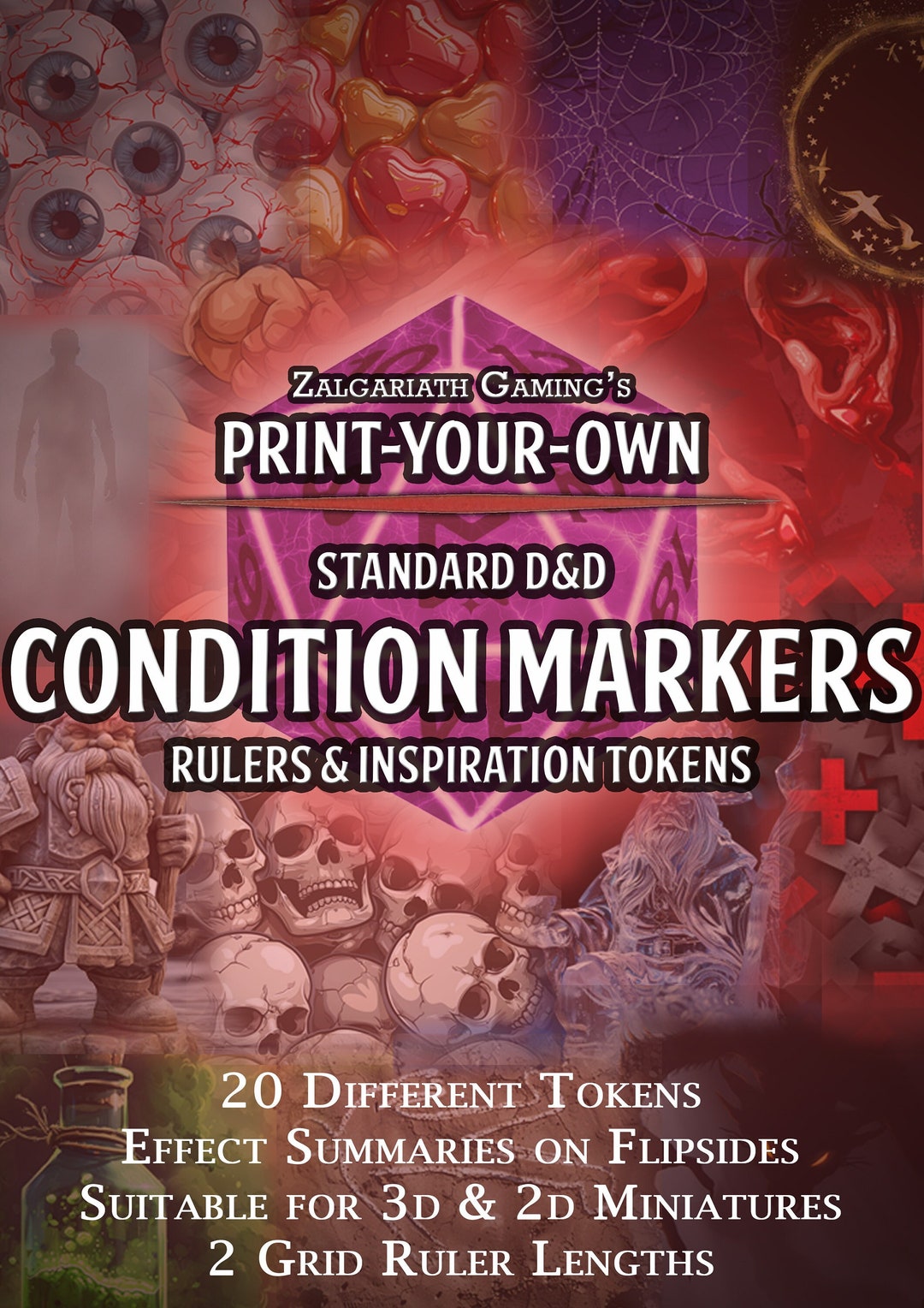 Dnd Printable Condition Marker Tokens for Paper and Plastic Miniatures ...