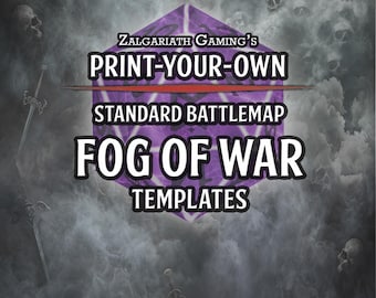 DnD Printable Fog of War Template Tiles