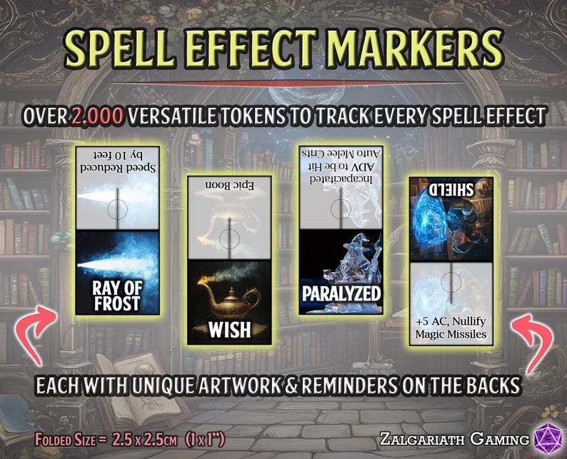 The Complete D&D 5e Spellbook: Printable Spell Cards, Area of Effect ...