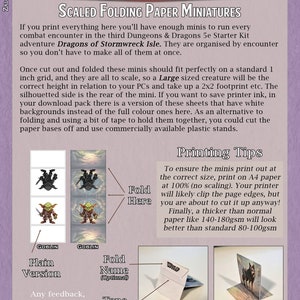 Dnd Dragons of Stormwreck Isle Printable Paper Minis and Creature Cards ...