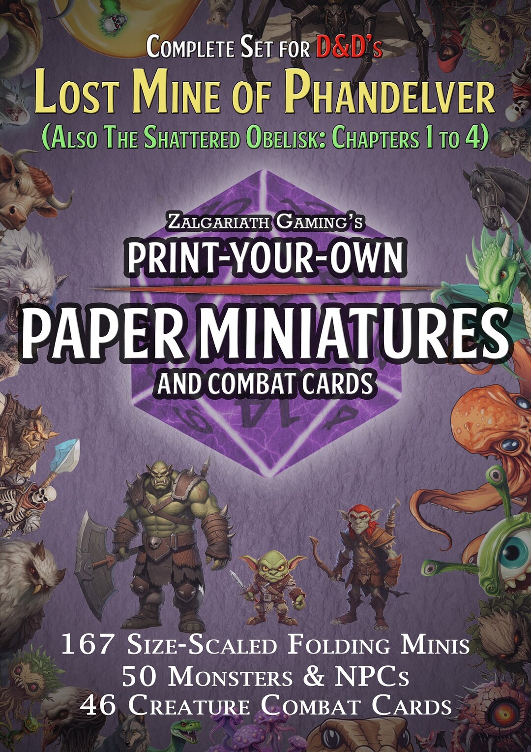 Dnd Lost Mine of Phandelver Printable Paper Minis and Creature Cards ...