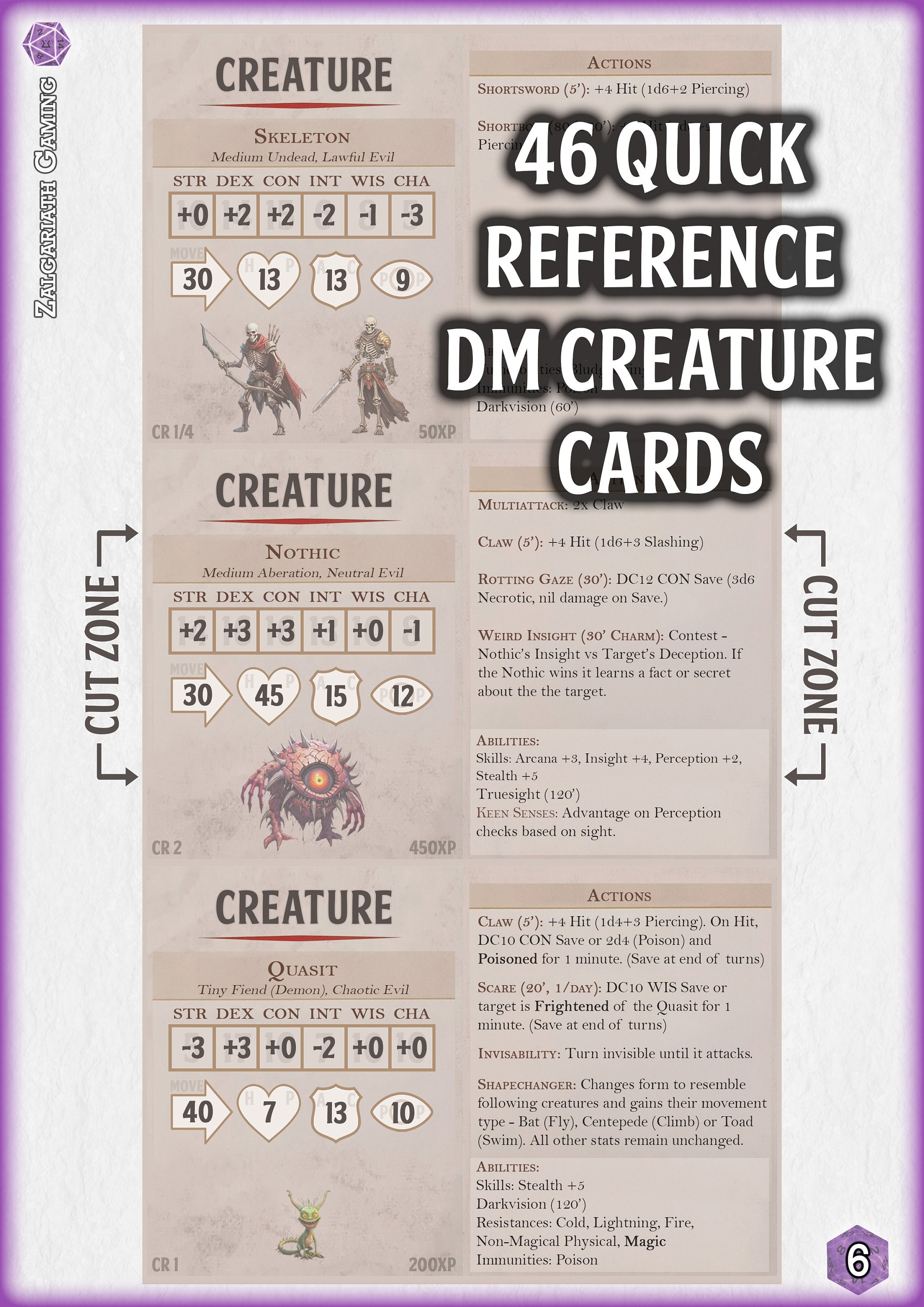 Dnd Lost Mine of Phandelver Printable Paper Minis and Creature Cards ...