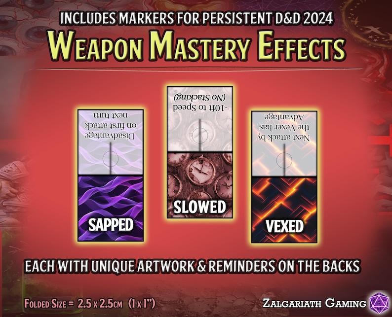 Dnd Printable Condition Markers, Weapon Mastery and Inspiration Tokens ...