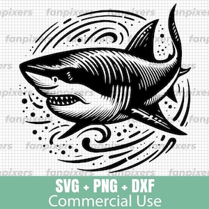 Hai SVG, PNG, DXF für den kommerziellen Gebrauch. Perfekt für digitale Downloads wie T-Shirts, Abziehbilder, Aufkleber und vieles mehr.