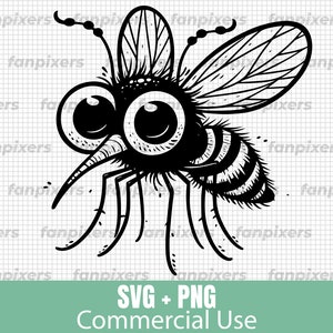 Niedliche Mücke SVG und PNG für den kommerziellen Gebrauch. Perfekt für digitalen Download, DIY-Projekte, Aufkleber und T-Shirts.
