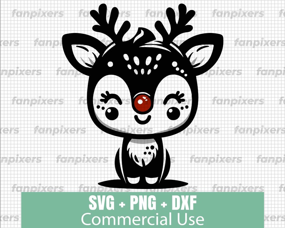 Distressed Rudolph Svg Rudolph the Red-nosed Reindeer SVG, PNG, DXF Digital Download for ...