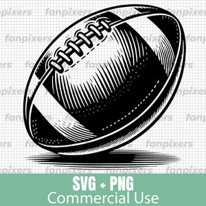 Rugby Ball SVG and PNG, perfect for Commercial Use, Digital Download, ideal for t-shirts, stickers, DIY projects, and Cricut designs.
