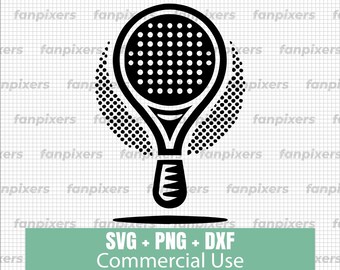 Paddle Tennis Logo Design: Sports SVG, PNG, DXF (Digital Download)