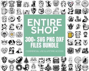 300+ SVG PNG DXF Files: Entire Shop Mega Bundle