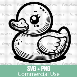 Rubber Duck SVG and PNG for Commercial Use. Perfect digital download for DIY, t-shirts, stickers, and craft projects.