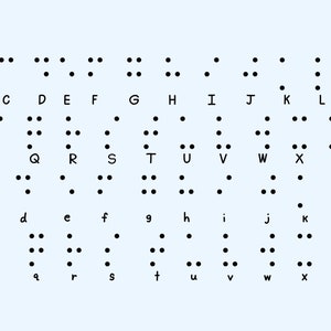 Lettre en braille avec écriture manuscrite