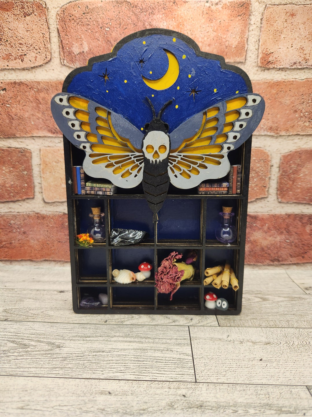 Death's Head Moth Mini Shelf Etsy