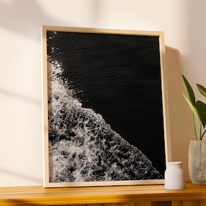 Fine Art Photography Print - Black and White Lake Water Sparkling Minimalist Wall Art Lifestyle Home Decor Photograph by Tasha Smith