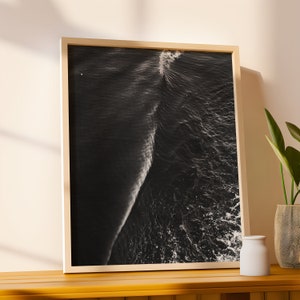 Fine Art Photography Print - Black and White Lake Water Minimalist Wall Art Lifestyle Home Decor Photograph by Tasha Smith