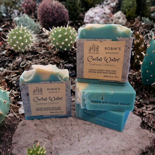 Cactus Water Coconut Milk Soap | Vegan Soap | Handmade Desert Southwest | Shea Butter Soap | Skin Care | Artisan Soap