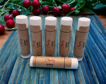 Moisturizing Cherry Lip Balm | Reiki Infused Healing | Handmade Natural Skin Care | Natural Lip Care |
