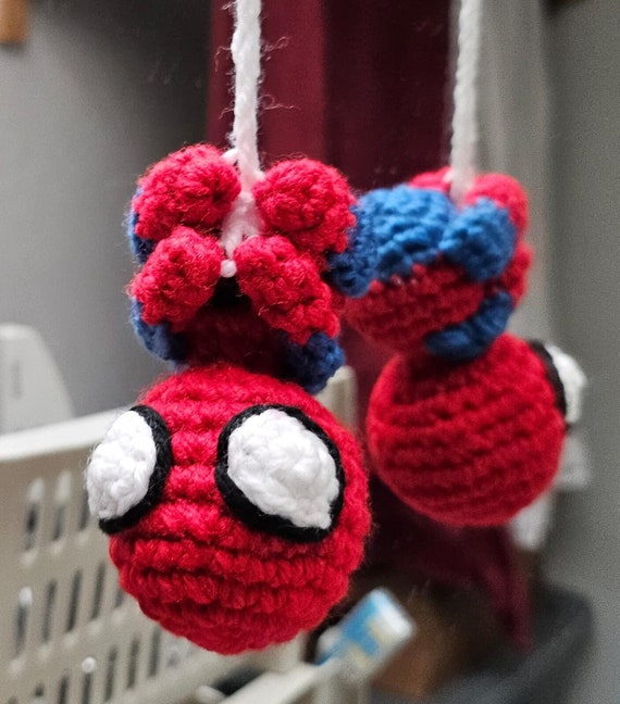 Crochet Spiderman car hanger digital pattern [English Only]