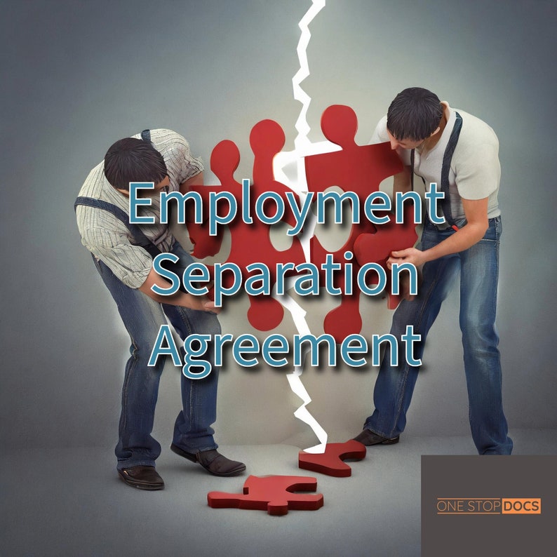 Employment Separation Agreement Template Etsy