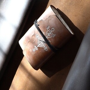 Diario in pelle Viking islandese Love Charm Astarstafur, personalizzazione disponibile, carta invecchiata, vera pelle