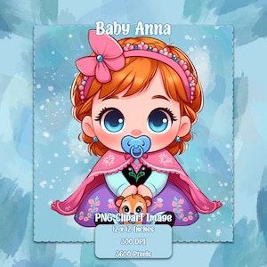 Baby Anna PNG, transparante achtergrond clipartafbeeldingen, commerciële licentiebestanden, kleine prinses graphics