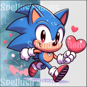 Sonic Valentine PNG, Transparent Background Clipart Images, Commercial ...