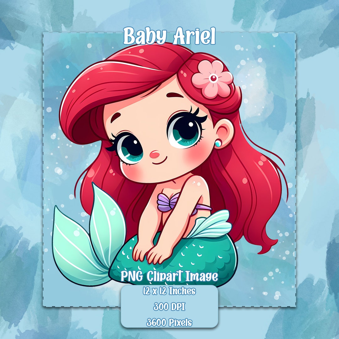 Baby Ariel PNG, Transparent Background Clipart Images, Commercial ...