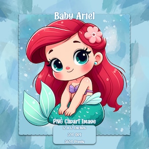 Baby Ariel PNG, Clipart-Bilder mit transparentem Hintergrund, kommerzielle Lizenzdateien, kleine Prinzessin Grafiken