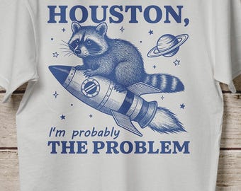 Vintage Waschbär Shirt, Houston Waschbär T-Shirts, Lustiges Waschbär T-Shirt, Retro Waschbär Shirt, Waschbär Liebhaber Shirt, Sarkastisches Trendy T Shirt