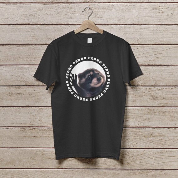 Pedro Raccoon Tee, Funny Raccoon Meme Shirt, Pedro T Shirt, Internet Meme Casual Wear, Meme Animal T-Shirt, Viral Pet T-Shirt