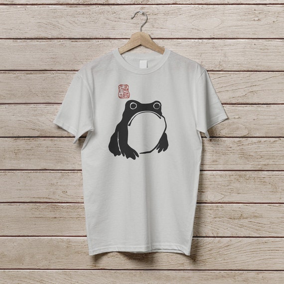 Unimpressed Frog Shirt Japanese Aesthetic Matsumoto Hoji T Shirt, Vintage Japanese Style Art T-shirt, Grumpy Frog Shirt, Frog Lover Tee