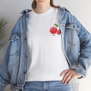 Cute Cherry Graphic Unisex Heavy Cotton Tee