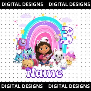 Gepersonaliseerde poppenverjaardagsmeisje, schattig poppenshirt voor een verjaardagsfeestje, poppenthema-shirt, familieshirt, bijpassende T-shirt voor een feestje PNG