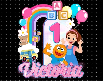 Editable Miss Rachel birthday PNG, Miss Rachel PNG, instant download, Miss Rachel birthday template, cake topper, birthday t-shirt, prints