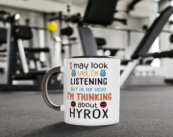 Thinking About Hyrox Mug - funny hyrox mug, hyrox lover gift, fitness gifts, funny gym mug, fitness mug, crossfit gift, free shipping