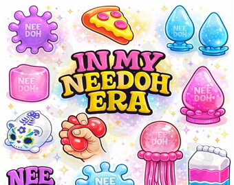 In My Needoh Era Tumbler Wrap PNG | Kawaii Sensory Sublimation Design (Digital Download)