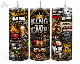 Lustiger Mann Höhle PNG | Vatertag, Camping, Bier Sublimation Design (Digitaler Download)